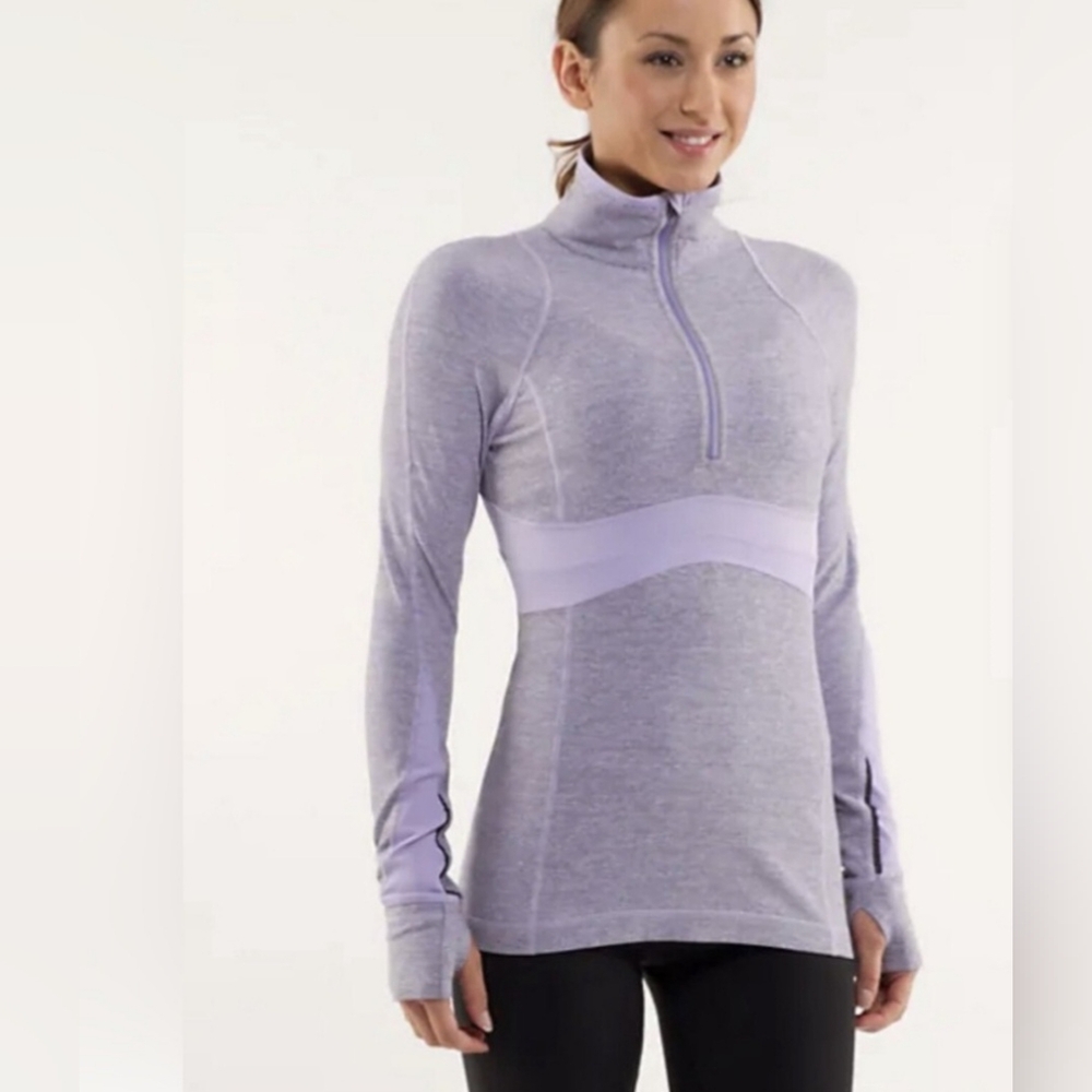 Lululemon Run Full Tilt Pullover Half Zip Lilac Size 6 Pre-owned